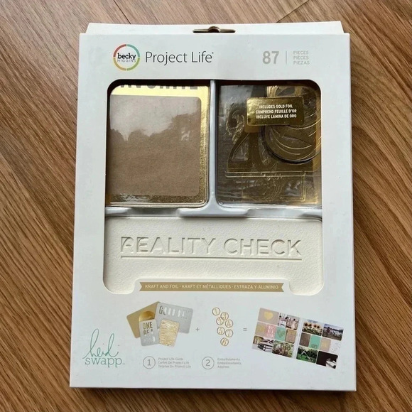 Project Life KRAFT AND FOIL Kit~Heidi Swapp~Cute Cards!~87 pieces - Picture 1 of 6